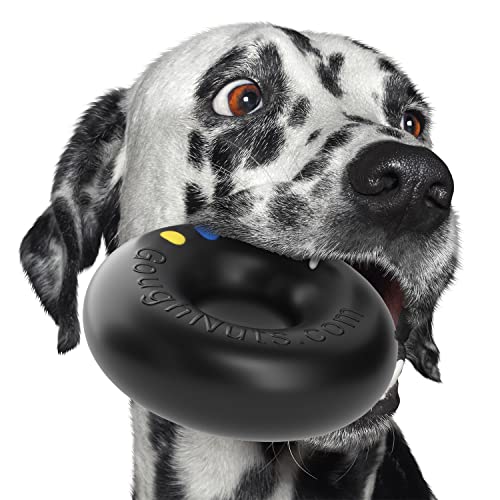 Goughnuts — Dog Toys for Aggressive Chewers | Virtually Indestructible Dog Toys for Large Breeds Such as Pit Bulls | Heavy Duty Dog Toy | Black - color: Toughest HD Pro 50, size: Large, 60-120 Lbs (Maxx Size)