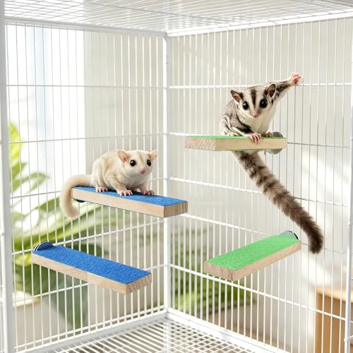 Mygeromon Sugar Glider Toy Climbing Steps Rat Cage Platform Accessories