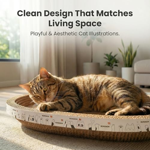 3Pack Extra Large Versatile Cardboard cat Scratcher & Lounger bed, High-Density cat Scratch Pads for Indoor Cats Grinding Claws, Ergonomical curved Cat Scratching Board, Couch Protector from Cat Claws - size: 3-Pack - Extra Large