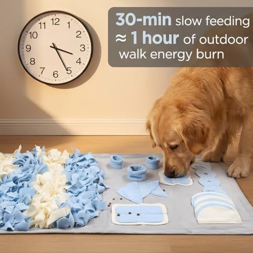 Snuffle Mat for Dogs: Slow Food Interactive Experience - color: Grey, size: Medium 22x38 inch