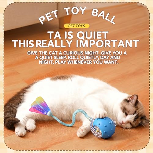 Interactive Cat Toys for Indoor Cats,3-Tails,Automatic Moving Kitten Toys - color: Gray
