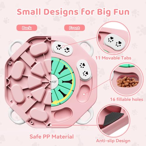 MateeyLife Dog Puzzle Toy for Smart Dogs, Puppy Enrichment Toys (L1, Pink) - color: L1, Pink