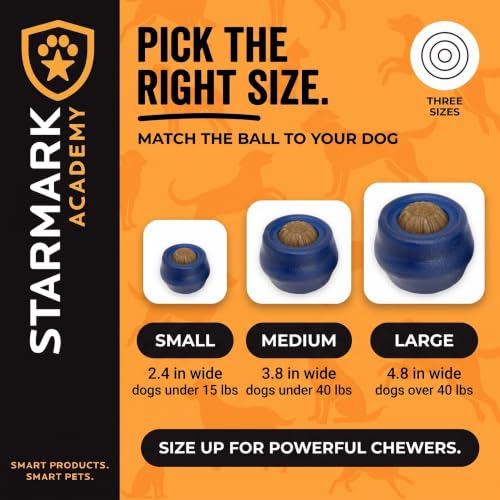 Starmark Everlasting Treat Ball Chew Toy Small For Dogs under 15 pounds - size: Small