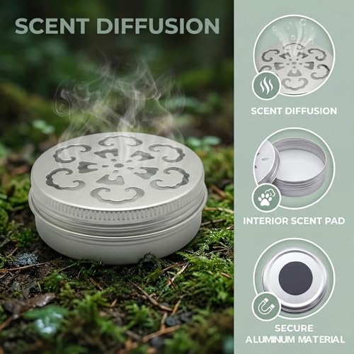 6 Packs Dog Scent Training Kit Nosework Containers for Dogs Aluminum Boxes Nose Skent Work Tins Supplies Canine Odor Ideal and Skill Development