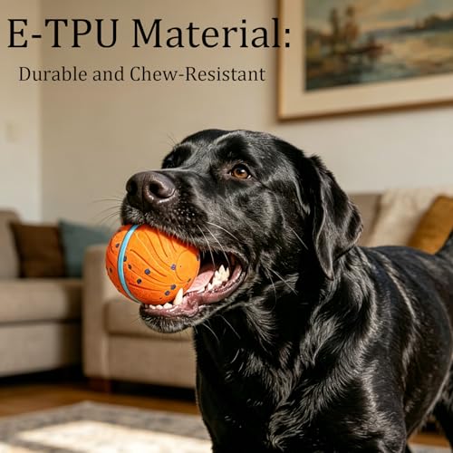 Interactive Dog Ball Toy, 3 Play Modes Smart Moving Bouncing Dogs Ball - color: Orange