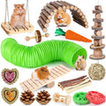 Hamster Toys Set, Guinea Pig Toys Bunny Small Animal Chewing Toy for Cage - size: 28Pack-hamster toys