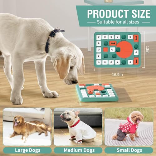 PETSTA Dog Puzzle Toys, Treat Dispensing Dog Enrichment Toys for IQ Training and Brain Stimulation, Interactive Mentally Stimulating Toys as Gifts for Puppies, Cats, Dogs (L-Level 4) - color: L-Level 4