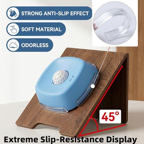Dog Lick Bowl with Rolling Ball – Slow Feeder Dog Bowl for Liquid Treats, Anti-Slip Suction Base, Interactive Enrichment Bowl for Bone Broth, Yogurt & Wet Food, Anxiety Relief-Blue