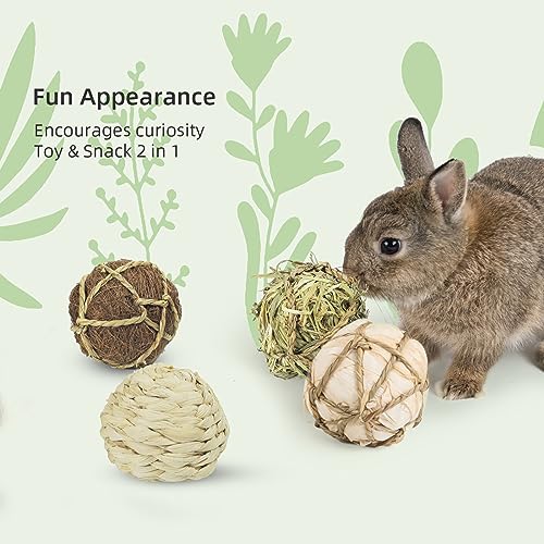 andwe Small Animals Play Balls Rolling Chew Toys, Pack of 4 - size: Pack of 4
