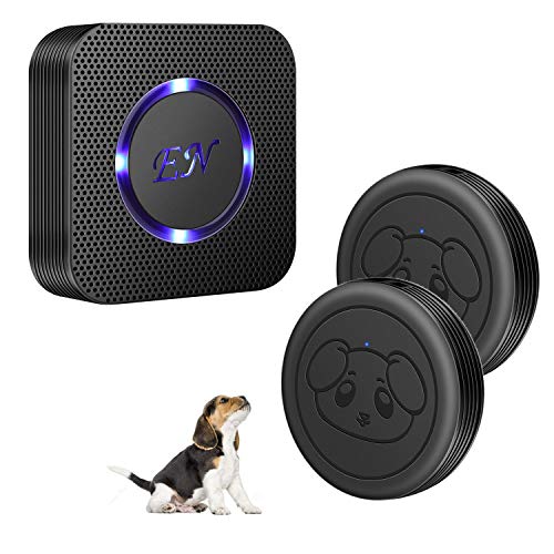 Dog Door Bell, Wireless Doggie Doorbells for Potty Training, Door Bell for Dogs to Go Outside, Dog Bells with 1 Receiver and 2 Waterproof Transmitters - color: Black, size: 1 Receiver + 2 Transmitters