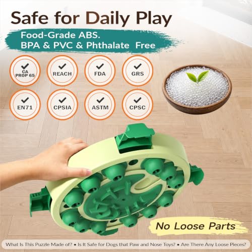 KADTC Large 3-Level Dog Puzzle Toy, Mental Stimulation Games for Smart Dogs - color: Green