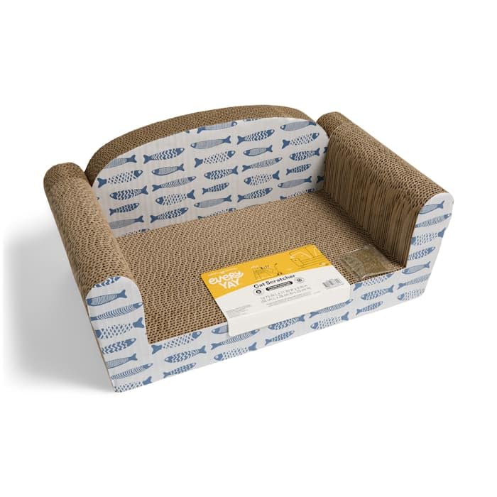 EveryYay by Petco Couch Cardboard Scratch for Cats Fish 9" H