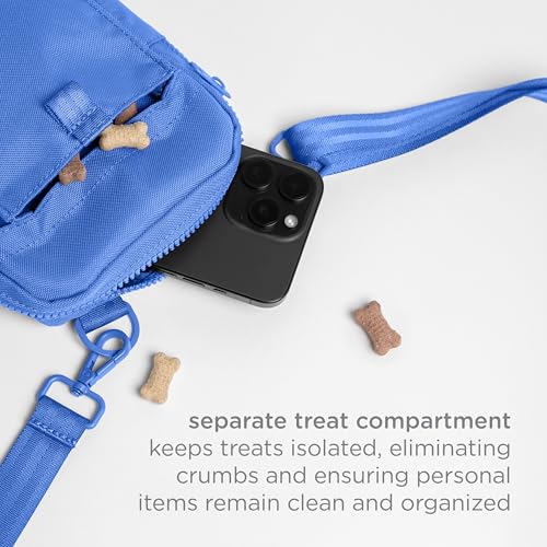 Ubbi Dog Treat Pouch for Training & Walking, Blue - color: Blue