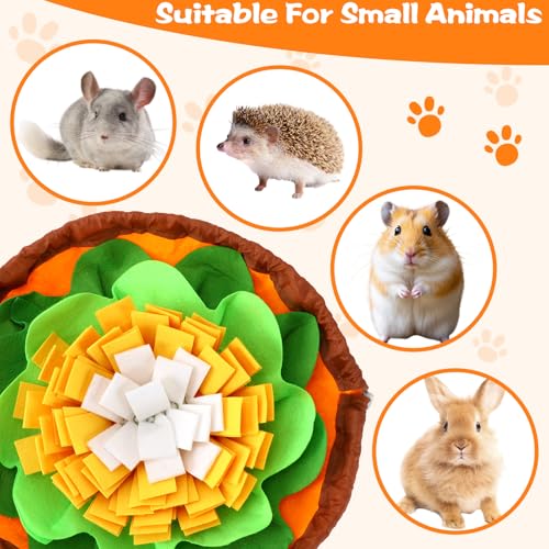 PETKNOWS Rabbit Foraging Mat, Snuffle Puzzle Toy for Small Pets