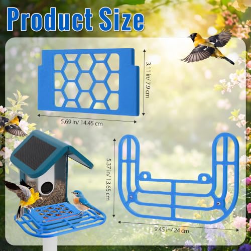 Saillong 2-in-1 Bird Feeder Kit, Compatible with BirdBuddy Feeder, Blue - color: Blue