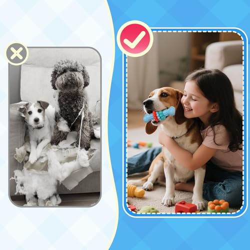 2 Pack Indestructible Puppy Chew Toy Soft Durable Teeth Cleaning