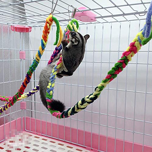 RIOUSSI Handmade Sugar Glider Toys & Cage Accessories, Random Color, 6 Pack - color: Random - 6 Pack