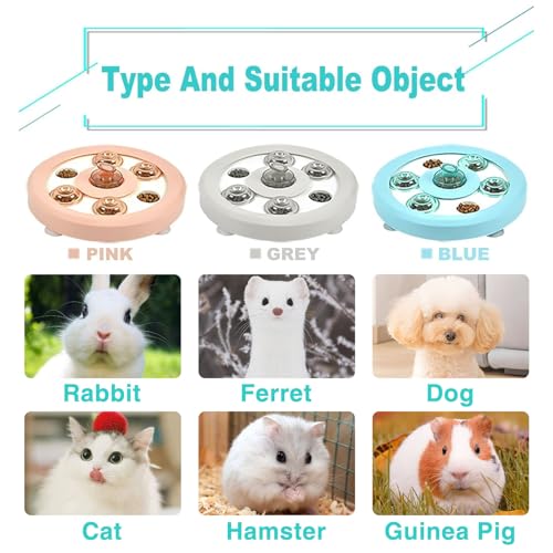 kathson Bunny Enrichment Toys Rabbit Foraging Toy Small Animal Treat Dispenser Hamster Puzzle Feeder Guinea Pig Interactive Toys Mental Stimulation for Ferret Chinchila Cat Dog - color: Blue