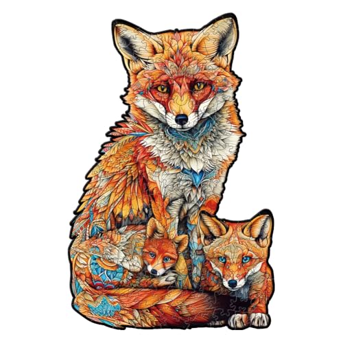 Wooden Fox Puzzle for Adult, 150 Pieces - color: Fox