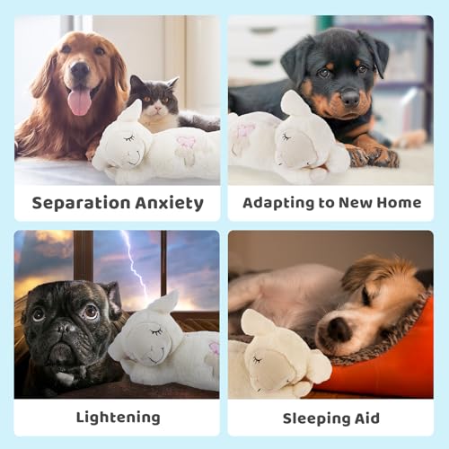 ALL FOR PAWS Little Buddy Puppy Heartbeat Simulator, Battery-Operated Anxiety Relief Toy, Red