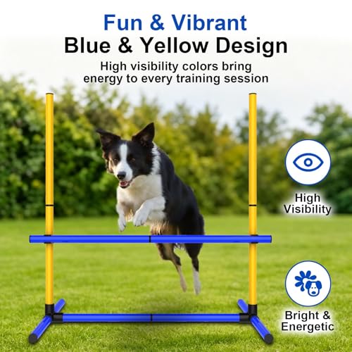 Dog Agility Hurdle, 4 Jump Bar Sets Indoor Outdoor Backyard Train - color: Hurdle 4-sets