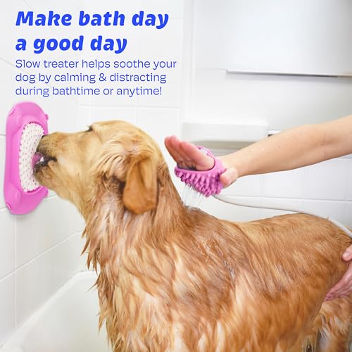Aquapaw XL Dog Lick Mat - Suction Cups for Stable Dog Food Mat - Slow Licking Boredom Buster Treat Pad with Peanut Butter - Dishwasher-Safe Silicone Pad - XL, Pink - size: 1-Pack XL