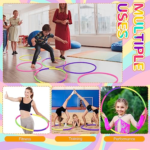 Libima 16 Pcs Toy Hoops for Kids - color: Green, Purple, Yellow, Pink, size: 24 Inch