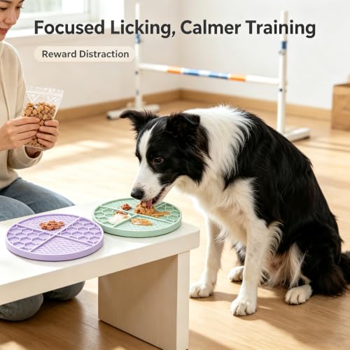 2 Pack Dog Cat Lick Mat, BPA Free Silicone Honeycomb Suction Cups