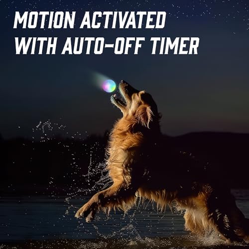 LED Light Up Dog Ball, Bounce-Activated Color Changing