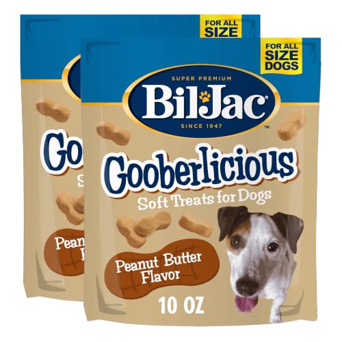 Bil-Jac Gooberlicious Soft Dog Treats with Peanut Butter Flavor | 10 oz (Pack of 2) - size: 10 Ounce (Pack of 2)