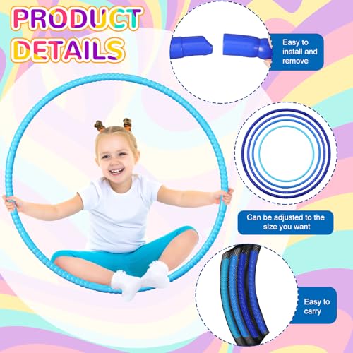 Libima 16 Pcs Toy Hoops for Kids - color: Gradient Blue, size: 28 Inch