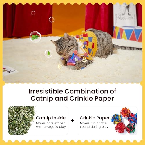 Potaroma Cat Toys Flapping Fish, Interactive Anglerfish with Catnip