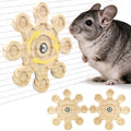 2Pcs Rotating Chinchilla Chew Toys, Kiln-Dried Wood for Teeth Care - color: 2pcs, size: Small