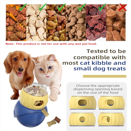 Cat Treat Dispenser Toy Interactive, Adjustable Puzzle Feeder Toys for Cats