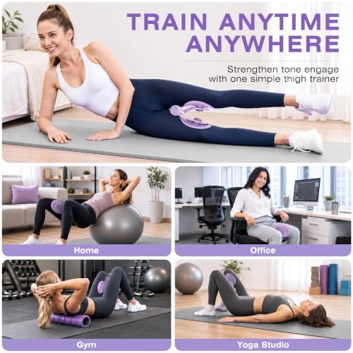 Pelvic Floor Exercise Devices 35lb Inner Thigh Hip Trainer Kegel Exerciser - color: Purple