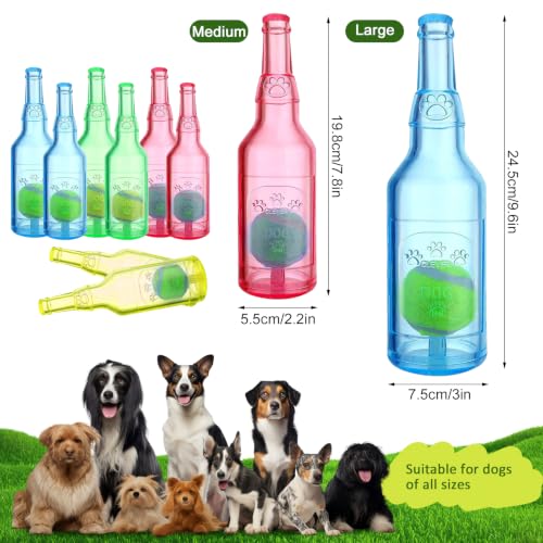 Water Bottle Dog Toy for Aggressive Chewers, Cute Squeaky Indestructible Water Bottle Dogs Chew Toys for Medium/Small Dogs Interactive Dog Toys to Exercise and Accompany (Yellow-Large) - color: Yellow-Large