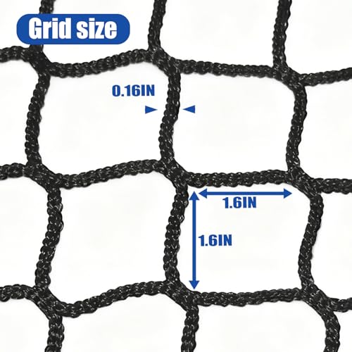 Safety Net Kids Pet Balcony Protection Rope Net Stair Safety Netting for Railings Playground Safety Net Golf Practice Net Baseball Nets for Batting Knotless Polyester Sports Netting - size: 6.5x26FT