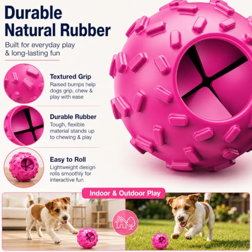 Treat Dispensing Dog Toy, Dog Puzzle Toy and Dog Treat Ball for Small Dogs - color: Purple