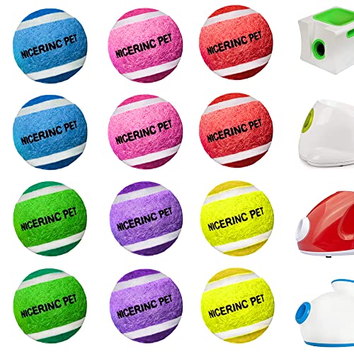 X-Small Dog Tennis Balls Dog Toys Ball 1.5" Pack of 12, Fit Ball Launchers - color: Colored tennis balls