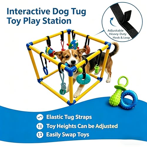 Puppy Play Gym Toys for Puppies - 8 Interactive Teething Dog Toys