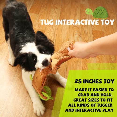 lilfrd Dog Puzzle Enrichment Toy, Squeaky Crinkle Plush Turtle Puppy Toy - style: Turtle