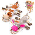 2-Pack Squeaky Crinkle Plush Dog Toys