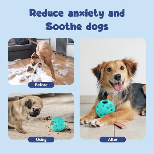 Dog Toys, Dog Toys to Keep Them Busy, Easy to Clean Interactive, Treat Dispensing, Toy Refillable Homemade Freezable Dog's Food, Reduces Anxiety Toy