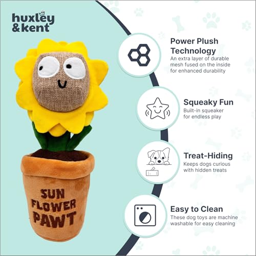 Huxley & Kent Seek 'n Treat Puzzle Dog Toy, Sunflower Pawt, Large - color: Sunflower Pawt, size: Large
