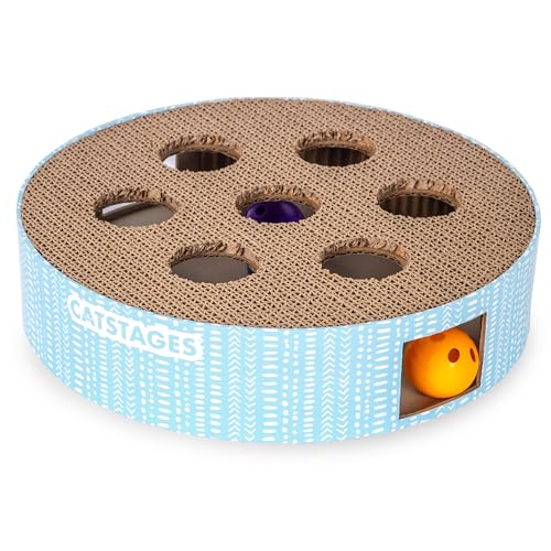 Catstages Scratch N' Hunt Interactive Cat Puzzle Toy with Scratcher, 11"