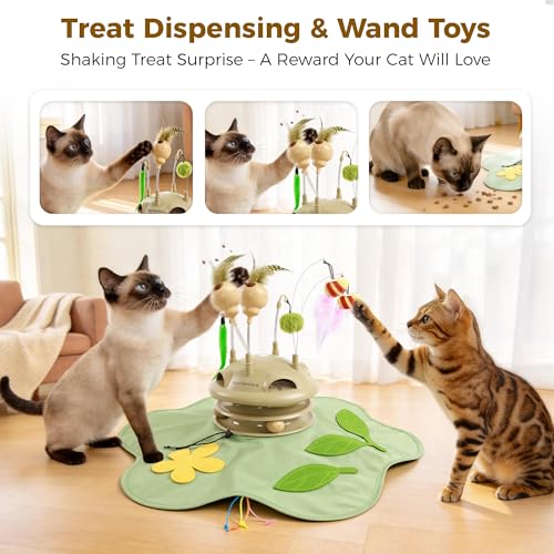 Cat Toys Rechargeable, 6-in-1 Automatic Interactive cat Toy