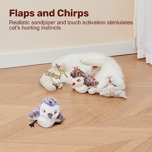 Potaroma Cat Toys 2 Pcs Flapping Sandpiper Pair-Mate - style: Piper Couple