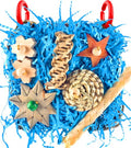KATUMO Conure Toys, Bird Foraging Toys Parakeet Shredding Grass Mat Hanging Toys for Cockatiel Conure Lovebird Parakeet Bird Cage Accessories - color: Blue