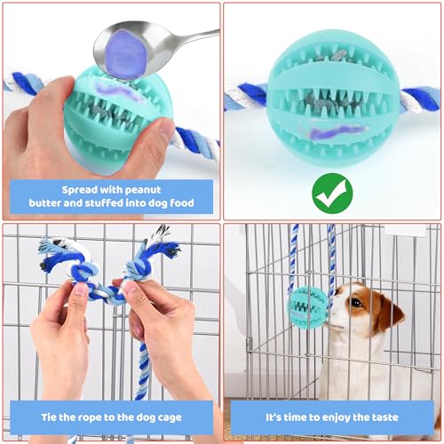 Interactive Dog Toys, Crate Training Aids for Puppies,Light Blue - color: light blue
