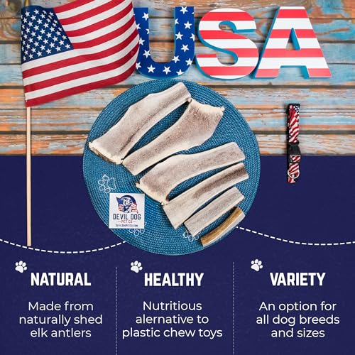 Devil Dog Pet Co Split Elk Antlers for Dogs, Large, Long Lasting - style: split - Large - 1 Pack